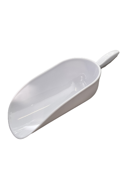 Plastová lopatka bílá kulatá 38 cm